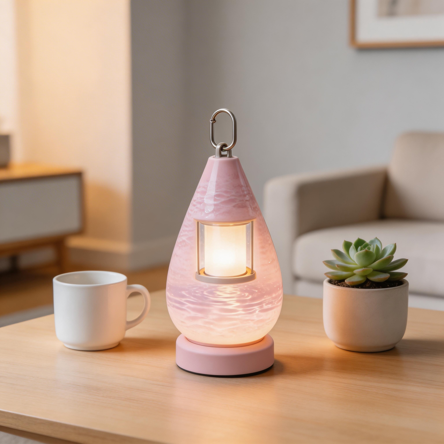 Coral Camping Lantern | Retro Style | Reliable Light for Outdoor Adventures