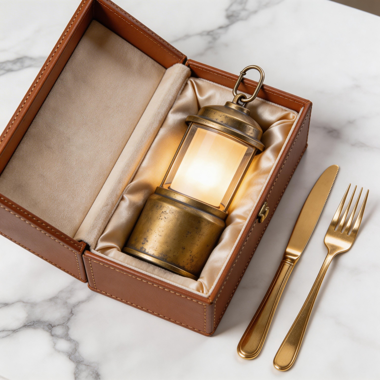 Vintage Brass Camping Lantern | Durable Metal | Outdoor Adventures | Perfect Gift for Nature Lovers | Retro Industrial Design