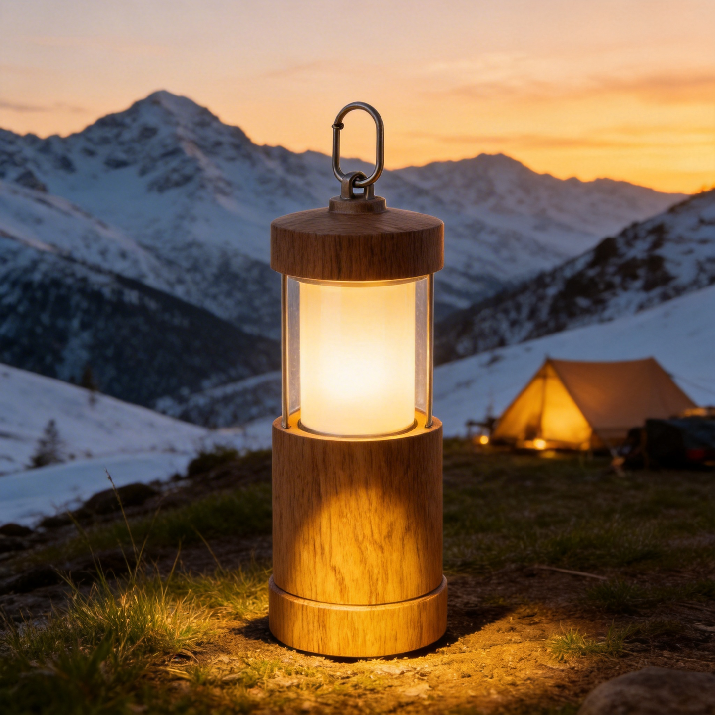 Nature-Inspired | Wooden Camping Lantern | Glow with the Outdoors | Perfect Gift for Nature Lovers | Stylish and Functional Light