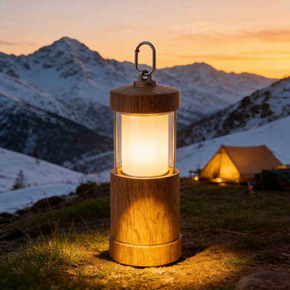 Nature-Inspired | Wooden Camping Lantern | Glow with the Outdoors | Perfect Gift for Nature Lovers | Stylish and Functional Light