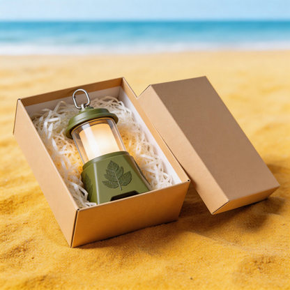 Eco-Friendly Camping Lantern | Durable Metal & Plastic | Outdoor Adventures | Perfect Gift for Nature Enthusiasts | Leaf Engraved Design
