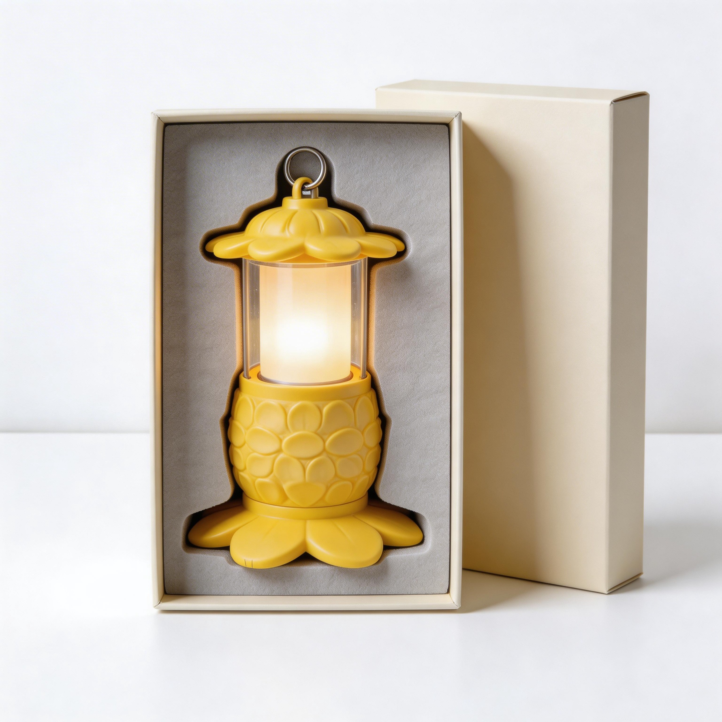 Whimsical Floral Camping Lantern | Durable Plastic | Outdoor Adventures | Perfect Gift for Nature Lovers | Vibrant Yellow Design