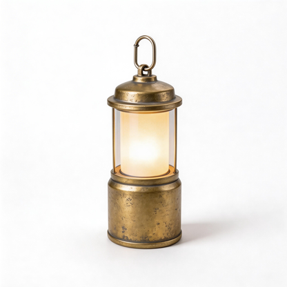 Vintage Brass Camping Lantern | Durable Metal | Outdoor Adventures | Perfect Gift for Nature Lovers | Retro Industrial Design