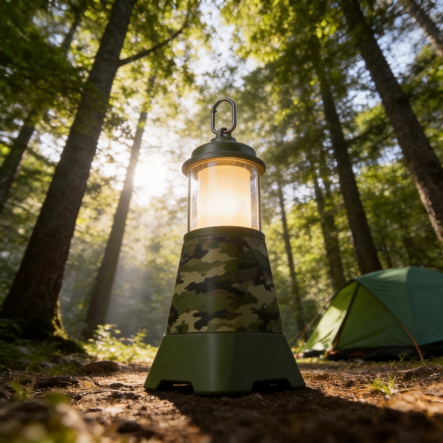 Adventure-Ready | Camouflage Camping Lantern | Reliable Light for Your Expeditions | Perfect Gift for Outdoor Enthusiasts | Rugged Outdoor Design