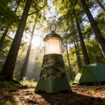 Adventure-Ready | Camouflage Camping Lantern | Reliable Light for Your Expeditions | Perfect Gift for Outdoor Enthusiasts | Rugged Outdoor Design