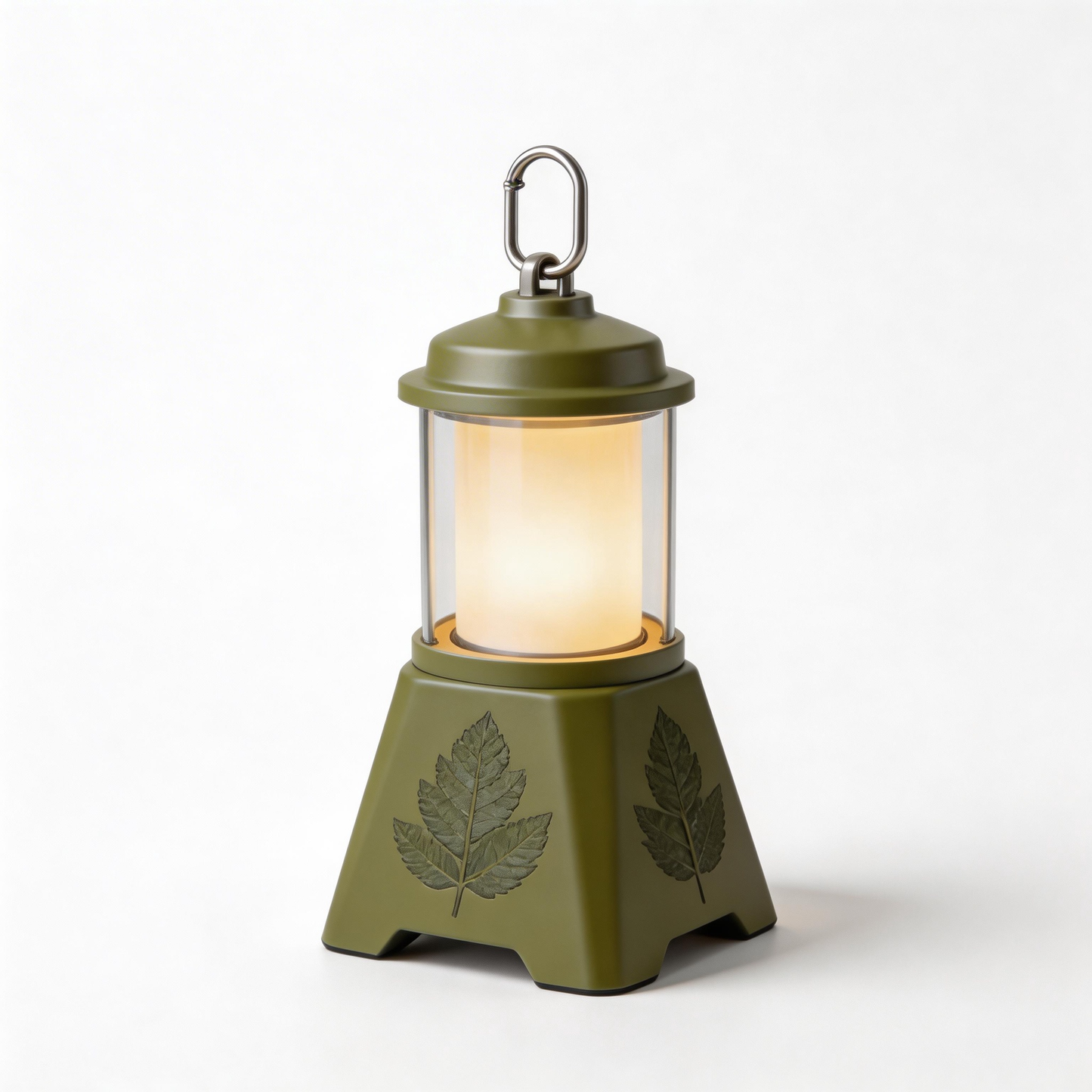 Eco-Friendly Camping Lantern | Durable Metal & Plastic | Outdoor Adventures | Perfect Gift for Nature Enthusiasts | Leaf Engraved Design