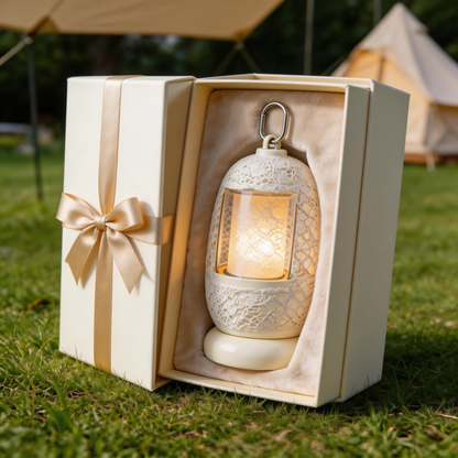 Elegant Camping Lantern | Premium Ceramic & Metal | Outdoor Adventure | Perfect Gift for Nature Lovers | Stunning Illumination