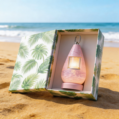 Coral Camping Lantern | Retro Style | Reliable Light for Outdoor Adventures