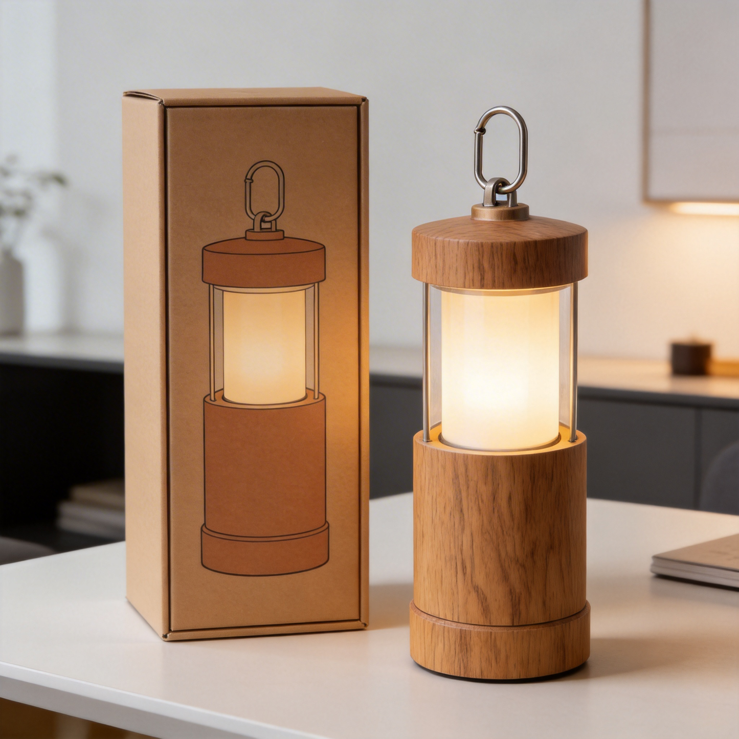 Nature-Inspired | Wooden Camping Lantern | Glow with the Outdoors | Perfect Gift for Nature Lovers | Stylish and Functional Light