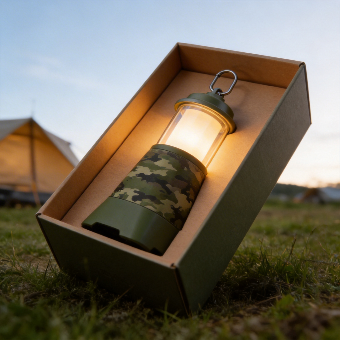 Adventure-Ready | Camouflage Camping Lantern | Reliable Light for Your Expeditions | Perfect Gift for Outdoor Enthusiasts | Rugged Outdoor Design