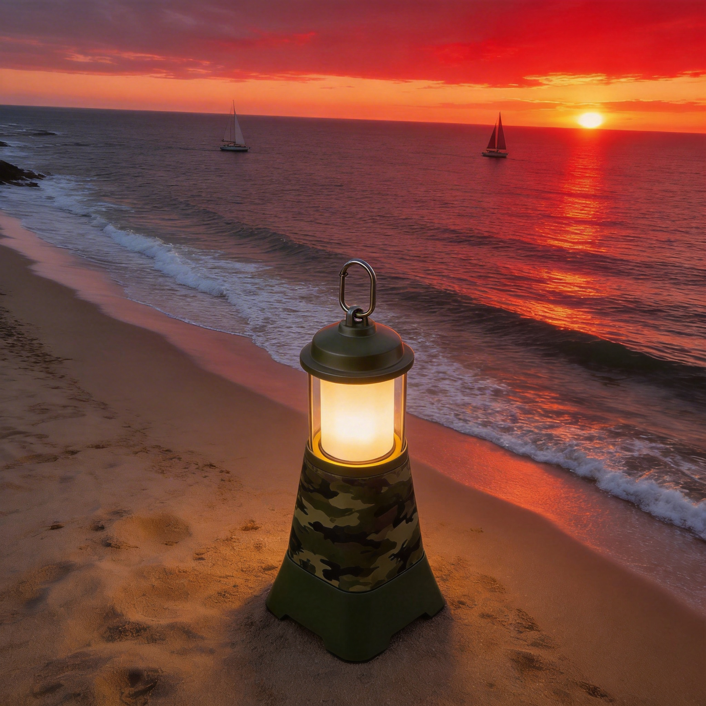 Adventure-Ready | Camouflage Camping Lantern | Reliable Light for Your Expeditions | Perfect Gift for Outdoor Enthusiasts | Rugged Outdoor Design