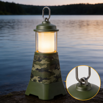 Adventure-Ready | Camouflage Camping Lantern | Reliable Light for Your Expeditions | Perfect Gift for Outdoor Enthusiasts | Rugged Outdoor Design