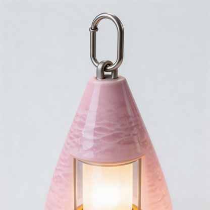 Coral Camping Lantern | Retro Style | Reliable Light for Outdoor Adventures
