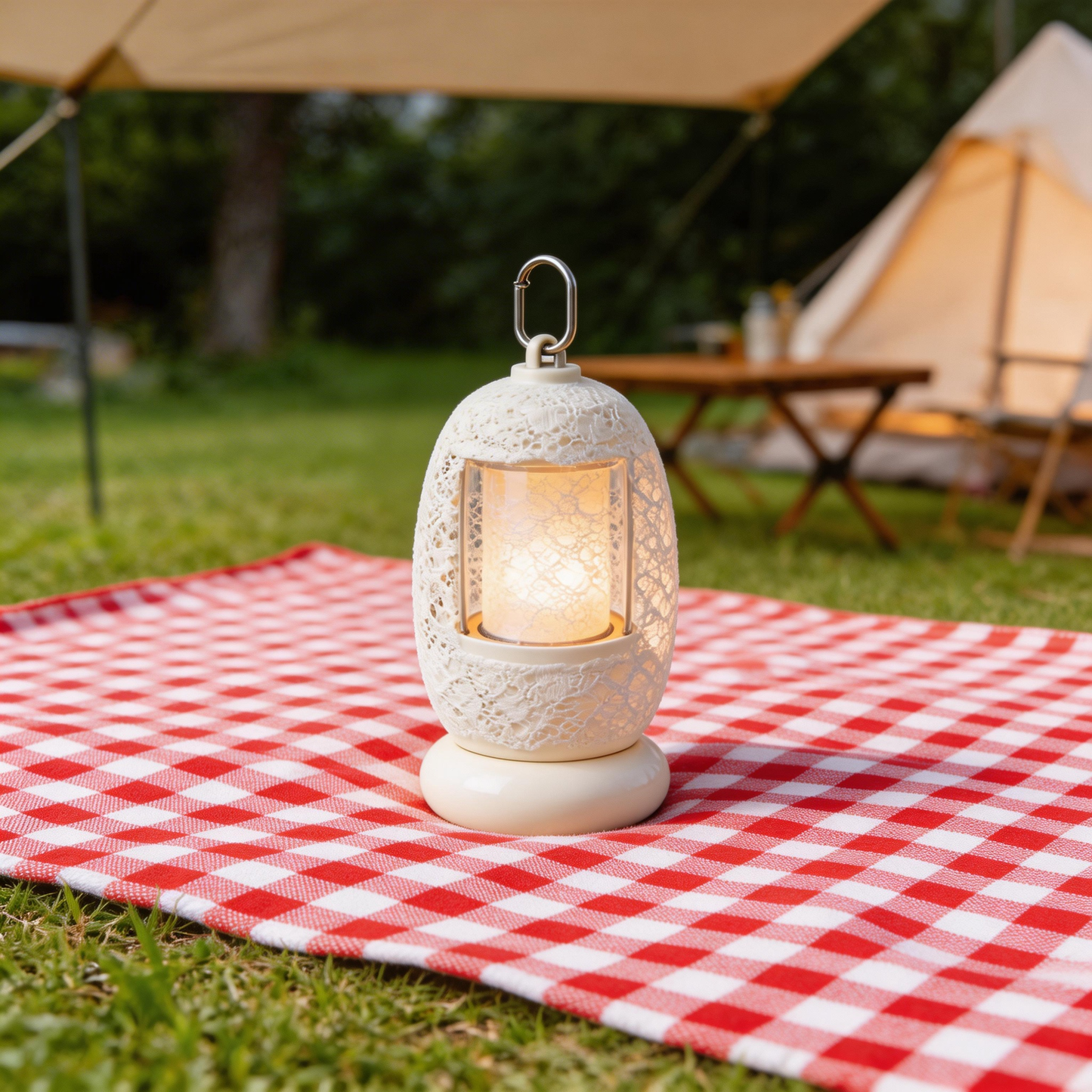 Elegant Camping Lantern | Premium Ceramic & Metal | Outdoor Adventure | Perfect Gift for Nature Lovers | Stunning Illumination