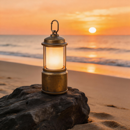 Vintage Brass Camping Lantern | Durable Metal | Outdoor Adventures | Perfect Gift for Nature Lovers | Retro Industrial Design
