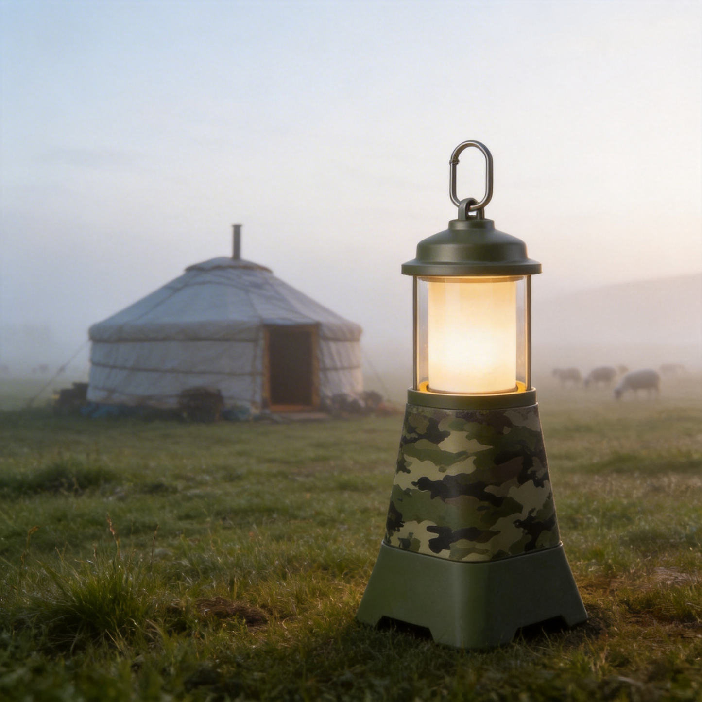 Adventure-Ready | Camouflage Camping Lantern | Reliable Light for Your Expeditions | Perfect Gift for Outdoor Enthusiasts | Rugged Outdoor Design