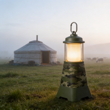 Adventure-Ready | Camouflage Camping Lantern | Reliable Light for Your Expeditions | Perfect Gift for Outdoor Enthusiasts | Rugged Outdoor Design