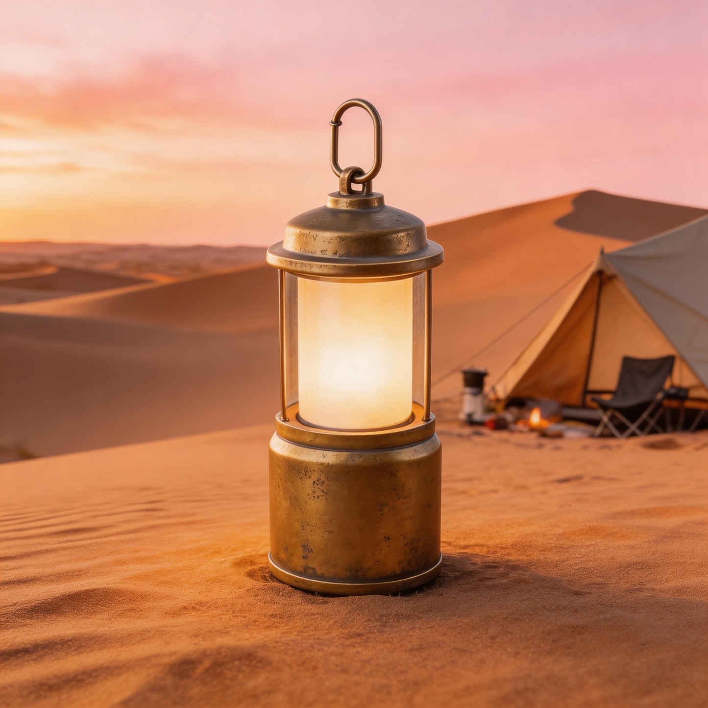 Vintage Brass Camping Lantern | Durable Metal | Outdoor Adventures | Perfect Gift for Nature Lovers | Retro Industrial Design