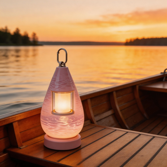 Coral Camping Lantern | Retro Style | Reliable Light for Outdoor Adventures