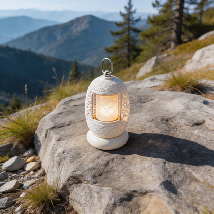 Elegant Camping Lantern | Premium Ceramic & Metal | Outdoor Adventure | Perfect Gift for Nature Lovers | Stunning Illumination