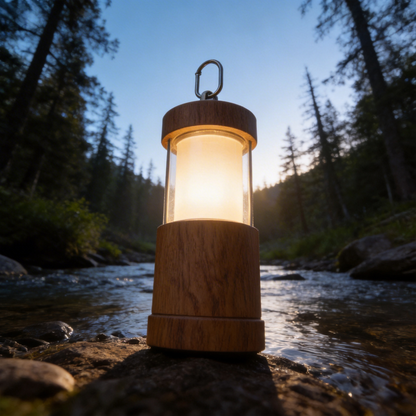 Nature-Inspired | Wooden Camping Lantern | Glow with the Outdoors | Perfect Gift for Nature Lovers | Stylish and Functional Light
