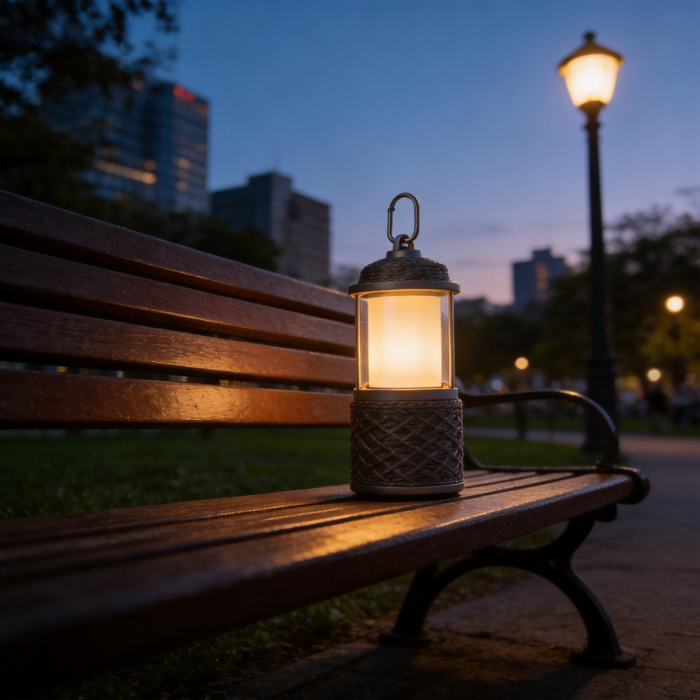 Rustic Rope-Wrapped Lantern | Durable Plastic & Metal | Outdoor Adventures | Ideal Gift for Nature Enthusiasts | Cozy Glow Design