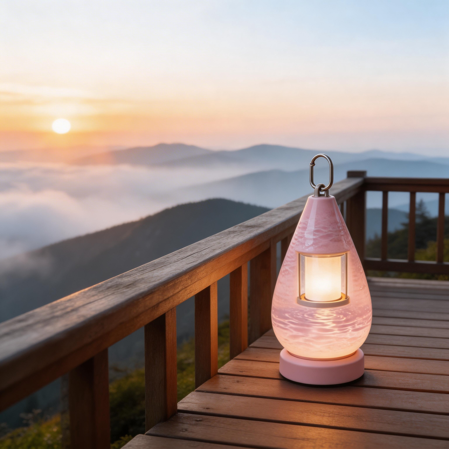 Coral Camping Lantern | Retro Style | Reliable Light for Outdoor Adventures