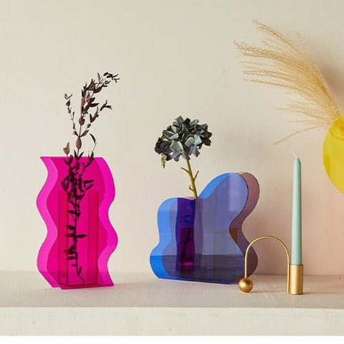 Colourful Nordic Irregular Acrylic Vase