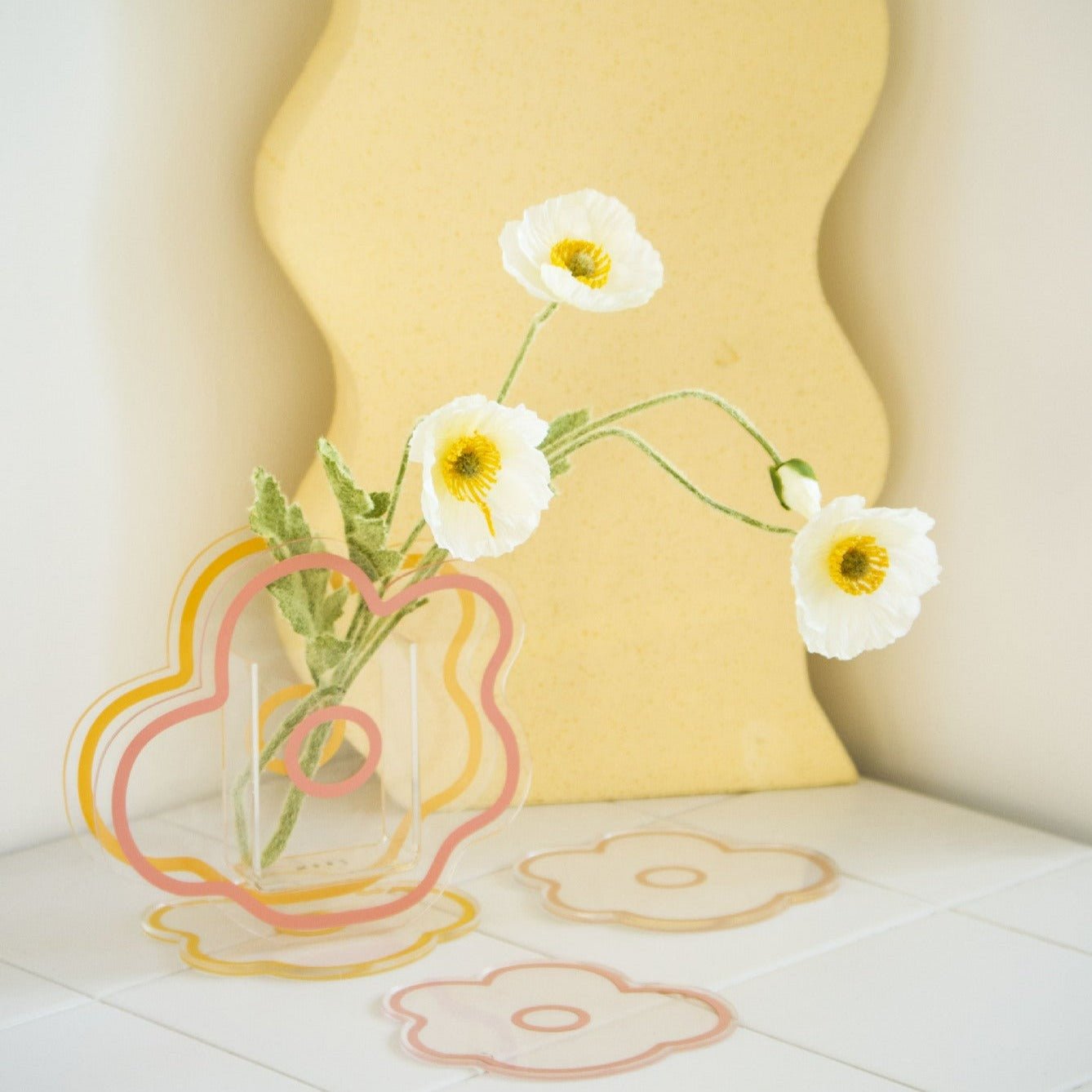 Flower Petal Transparent Acrylic Vase