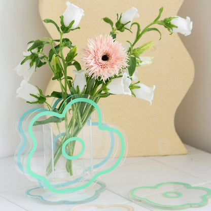 Flower Petal Transparent Acrylic Vase