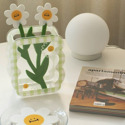 Plaid Wavy Acrylic Vase